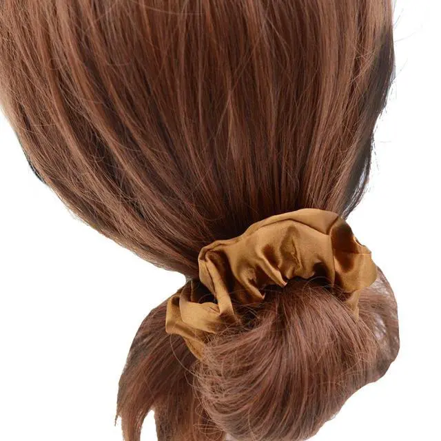Alt view image 6 of 7 - 60 Colors Silk Large Satin Hair Scrunchies Elastic Hair Bobbles | Ponytail Holder Hair Scrunchy Vintage Hair Ties Accessories for Women Girls