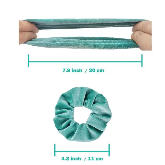 Alt view image 3 of 7 - Scrunchies for Girls, 12 Pcs Velvet Scrunchies for Hair, Soft Ponytail Holder, Cute Colors Elastic Hair Bands for Teens and Women