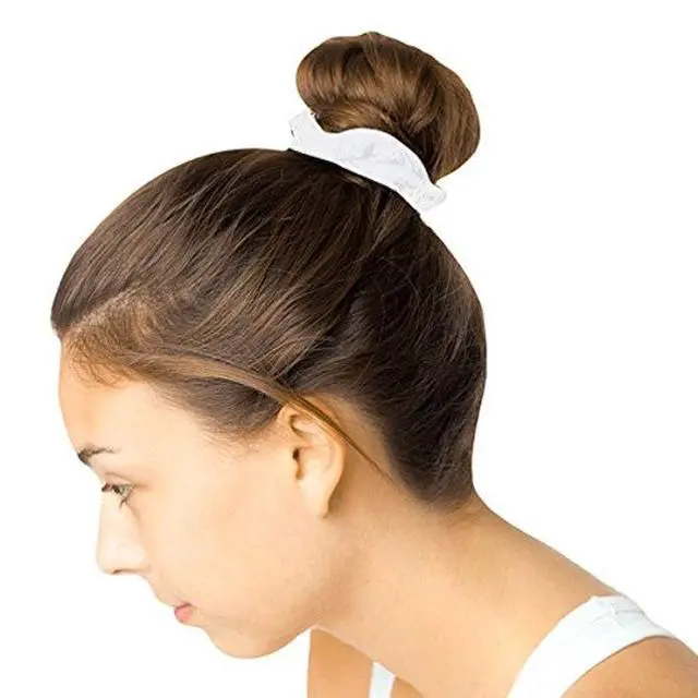 Alt view image 4 of 4 - Pack of 12 Cotton Hair Scrunchies Single Jersey Solid Color Ponytail Holders Hair Ties for Girl (Black)