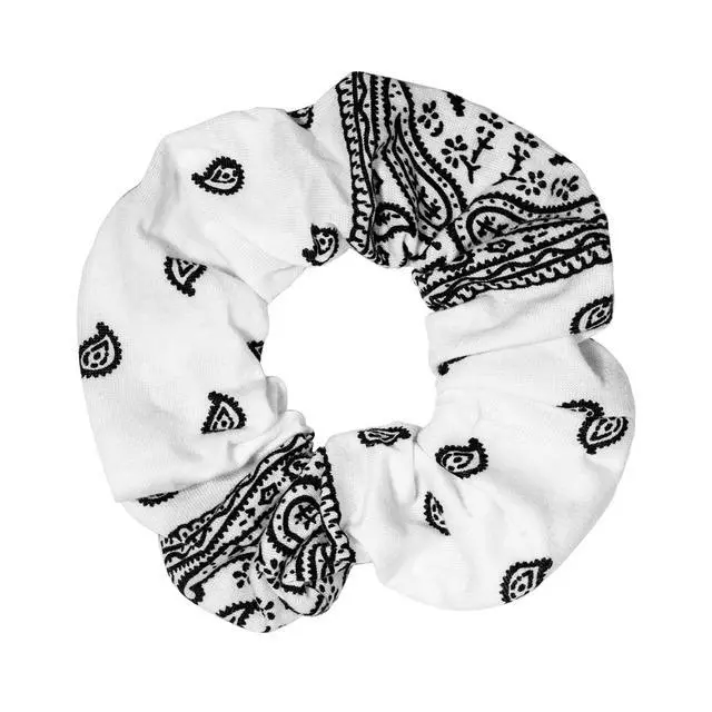Alt view image 7 of 7 - Bandana Print Scrunchies Hair Ties, 5PCS Cotton Hair Elastics for Women