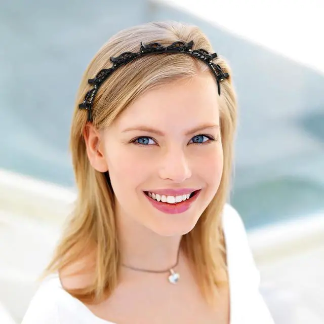 Alt view image 6 of 7 - 2 Pcs Braided Bangs Headband with Teeth, Professional Weaving Clip | Invisible Fringe Styling Tool for Women Girls, for Fine or Thick Hair