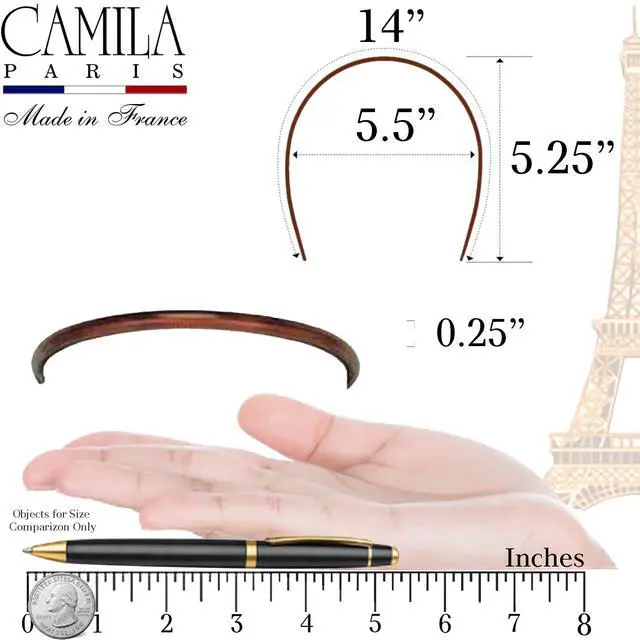 Alt view image 2 of 7 - Paris AD42 French Fashion Headband for Women, Very Flexible with Teeth for Strong Hold Grip, Women's Hairband, No Slip and Durable Styling Girls Hair Accessories, Made in France with Cellulose