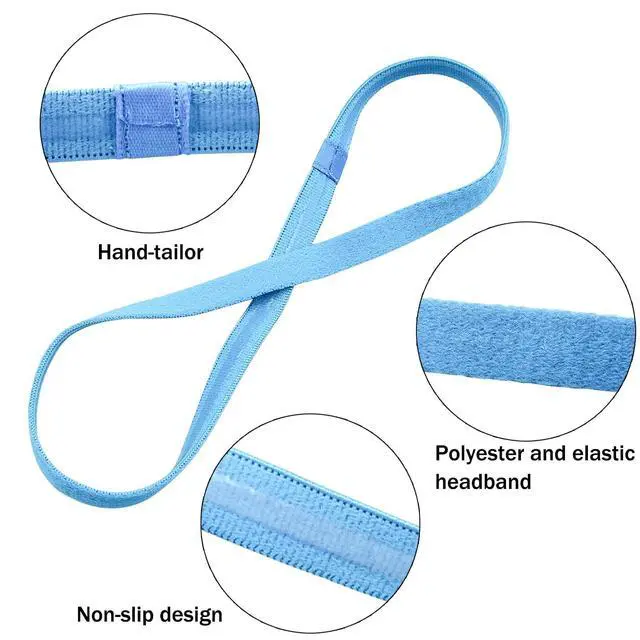 Alt view image 3 of 7 - 20 Pcs Elastic Headbands Non Slip Sport Headband for Women Men Girls | Colorful Workout Sweatband Fashion Yoga, Running Thin Elastic Sport Headbands, 20 Colors