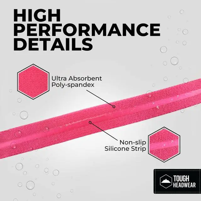 Alt view image 4 of 7 - Thin Elastic Headbands, Sports Headbands for Women & Men - Mens Workout Headband - Running or Soccer Headband - 6-Pack