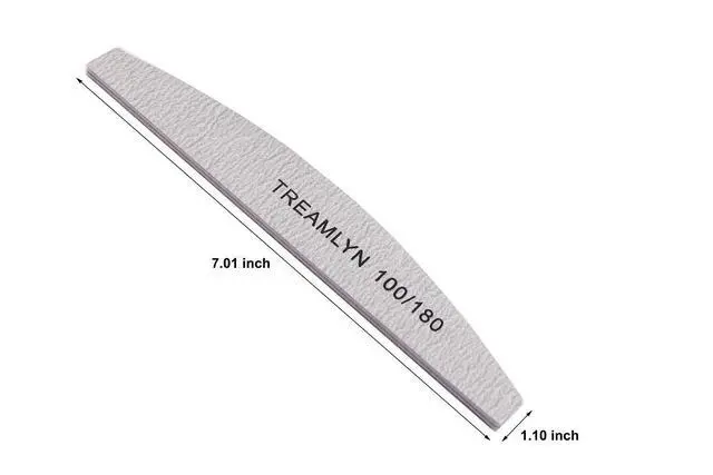 Alt view image 6 of 7 - 10 Pcs Rough Nail File 100/180 Grit, Heavy Duty Nail Files for Acrylic/Natural Nails, Emery Boards for Nails, Strong Finger Nail Filler, Coarse Nail File for Home and Salon Use