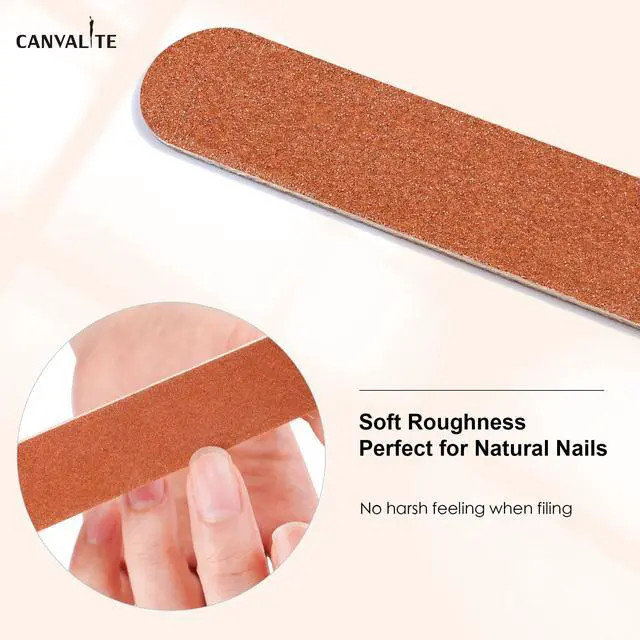 Alt view image 2 of 7 - Nail File Large Emery Boards for Nails, 180 Grit Nail Files for Natural Nails, Thin Emory Nail File Pack Manicure Tool for Home Use 12PCS