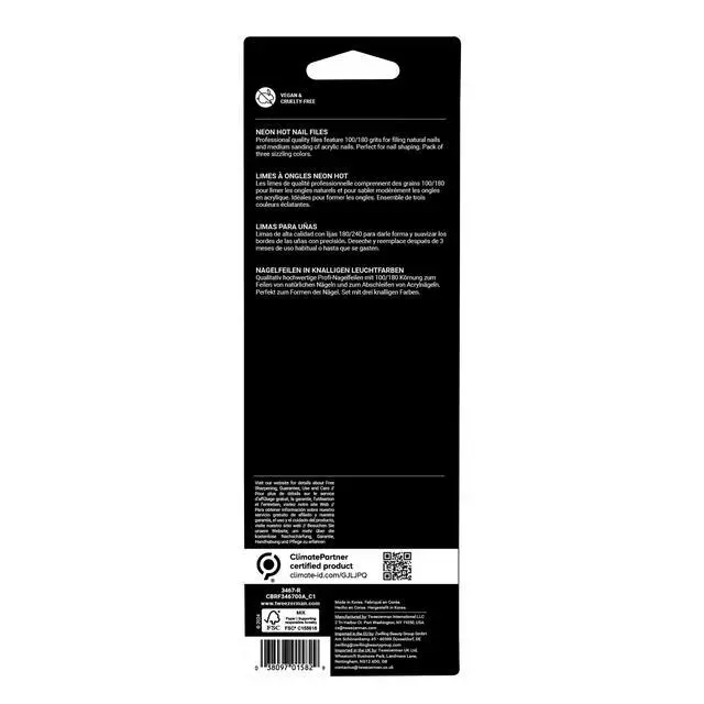 Alt view image 5 of 5 - Nail Files Pack of 3 Neon Hot