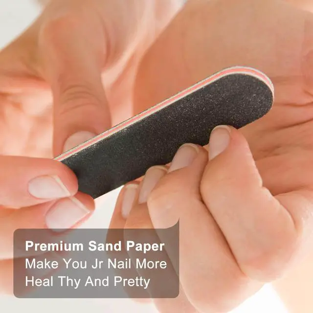 Alt view image 6 of 7 - Nail Buffer Set Contains 52 Nail Files, Double Sided 100/180 Grit Nail Files, Nail Buffering Files for Home and Salon Use (52 Pack)