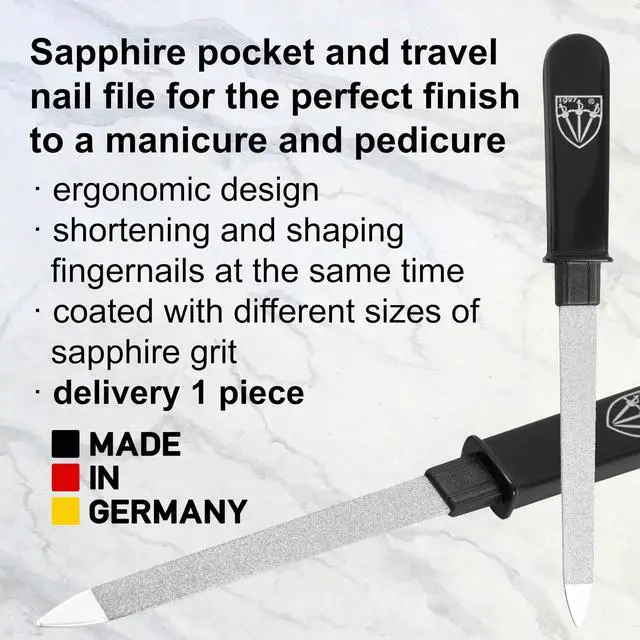 Alt view image 3 of 7 - Sapphire Metal Pocket Nail File Manicure Travel 1 PIECE