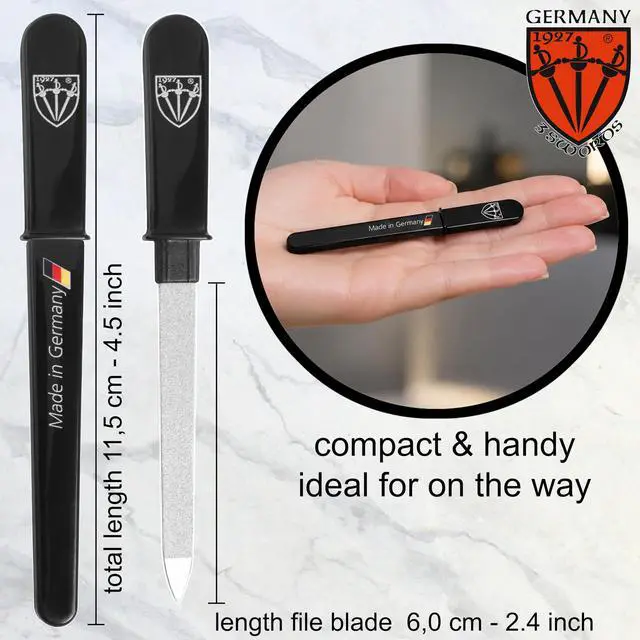 Alt view image 5 of 7 - Sapphire Metal Pocket Nail File Manicure Travel 1 PIECE