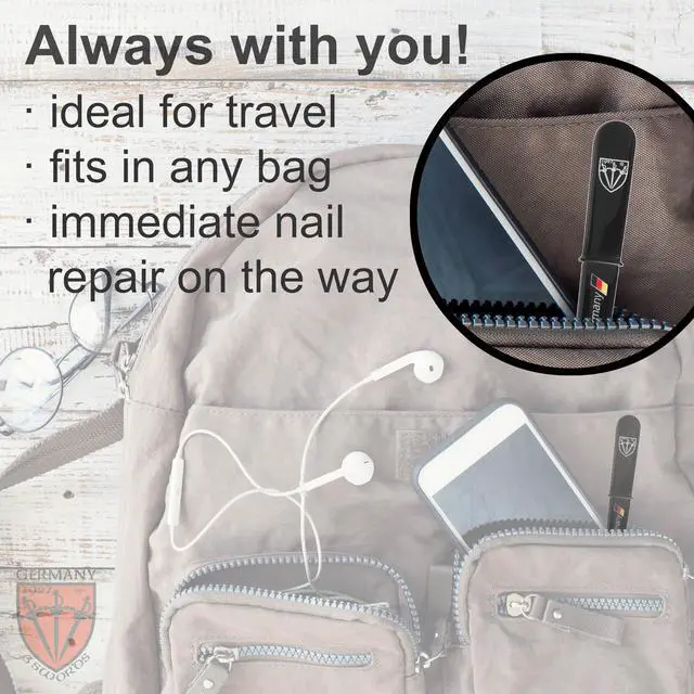 Alt view image 6 of 7 - Sapphire Metal Pocket Nail File Manicure Travel 1 PIECE