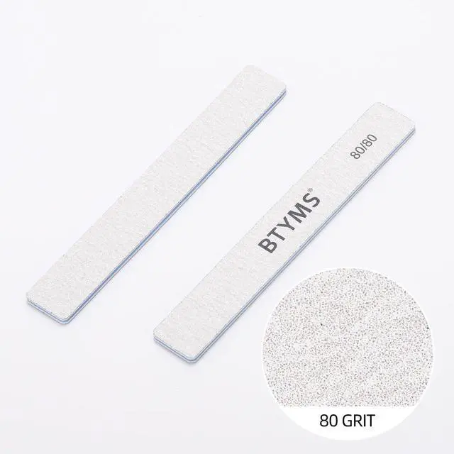 Alt view image 3 of 7 - 50 Count Rectangle Nail Files for Acrylic Nails, 80 Grit Coarse Nail File Reusable Emery Boards Manicure Tools