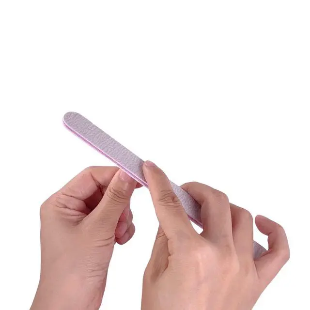 Alt view image 5 of 7 - 50 Pcs Nail File, Emery Board Nail Files for Acrylic Nails and Natural Nails, 100/180 Grit Double Sided Fingernail File Gel Nail Professional Reusable Washable Manicure Pedicure Kit Set Gray