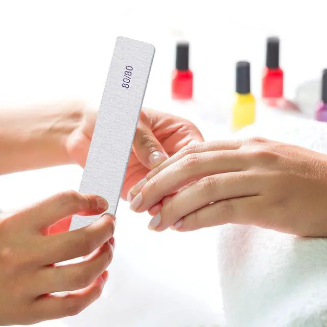 Alt view image 7 of 7 - 50 Count Rectangle Nail Files for Acrylic Nails, 80 Grit Coarse Nail File Reusable Emery Boards Manicure Tools