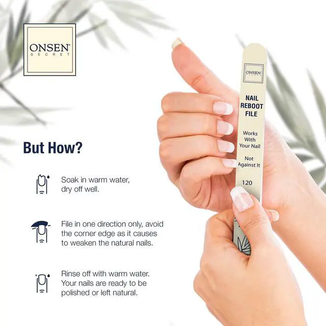Alt view image 5 of 7 - Secret Japanese Nail File - Professional 10-Pack Nail Files, Double Sided Natural & Acrylic Filers - 120/180 Grit - Disposable, Salon Smooth | Best Onsen File for Shiny Nails