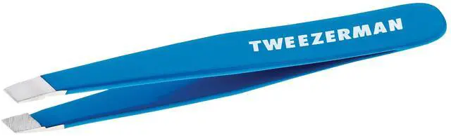 Main image of Mini Slant Tweezer Tweezers for Eyebrows Bahama Blue
