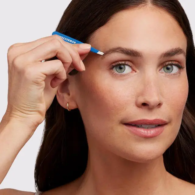 Alt view image 2 of 5 - Mini Slant Tweezer Tweezers for Eyebrows Bahama Blue