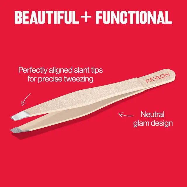 Alt view image 6 of 7 - Designer Series Slant Tip Tweezer, 1 Count | High precision slant tweezers made with long lasting stainless steel for clean hair removal.