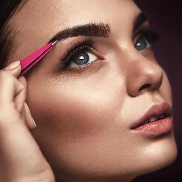 Alt view image 5 of 7 - Pointed Tweezers | High Carbon Stainless Steel Needle Nose | Fine Point Precision Hair Removal | Perfectly Aligned & Hand-Filed Sharp | Pink