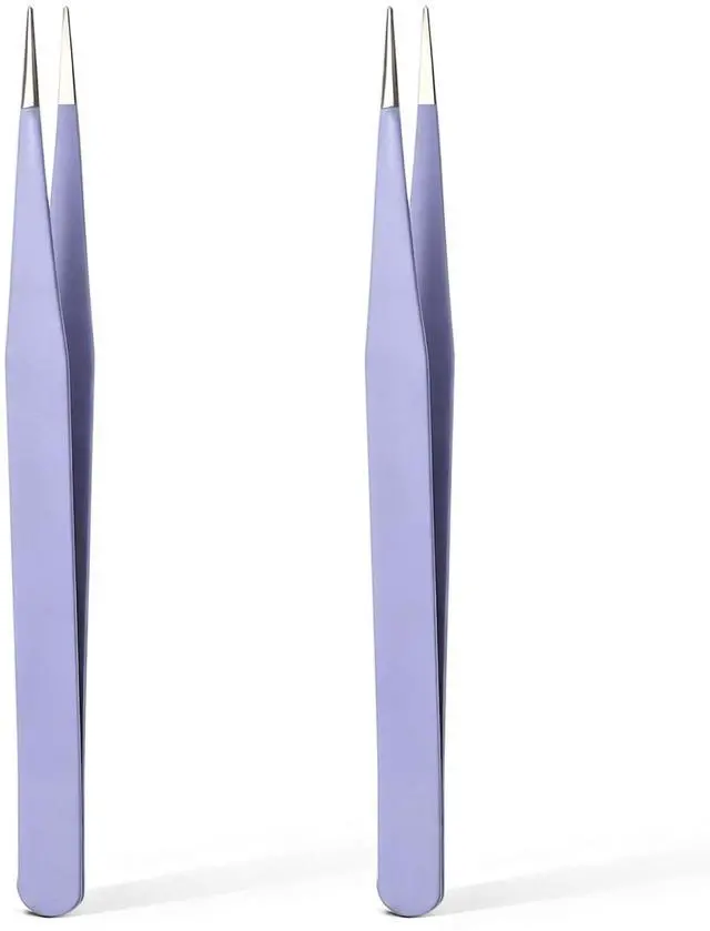 Main image of 2 Pcs Pointed Tweezers for Women Facial Hair Ingrown Hair Tweezers | Precision Stainless Steel Tweezer, Pointy Needle Nose Tweezer, for Eyebrow Chin Ingrown Hair Splinter Removal