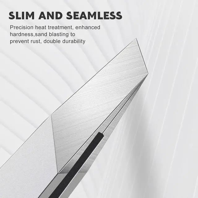 Alt view image 4 of 6 - Ultra Precision Tweezers for Women & Men - Sharp Slant for Eyebrows, Facial Hair & Ingrown Hair | Professional Plucking Tool with Case | German Stainless Steel (Silver)