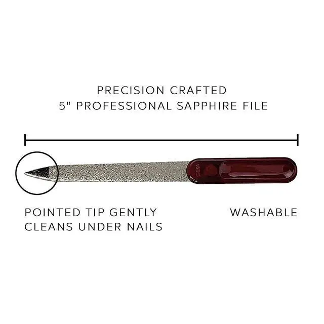 Alt view image 3 of 6 - Professional Double Sided Sapphire Nail File Manicure Pedicure Finger & Toe Nail