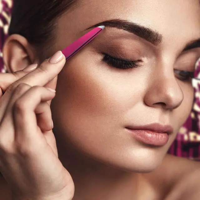 Alt view image 5 of 7 - Professional Slanted Tweezers for Women and Men | High Carbon Stainless Steel Sharp Tweezer | Tweezers for Women Facial Hair Plucking, Hand-Filed & Aligned Precision Slant Tips - Pink