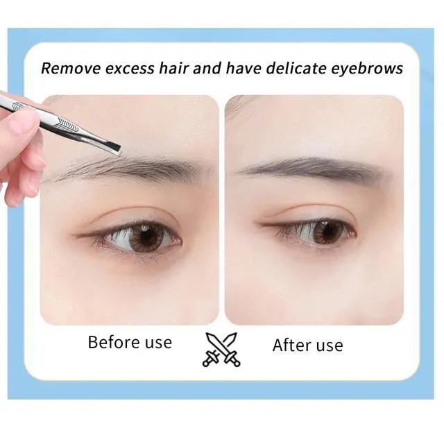 Alt view image 3 of 6 - Tweezers for Women Facial Hair,High Precision Stainless Steel Tweezers for Eyebrows Facial Hair, Splinter and Ingrown Hair Removal,2 Count