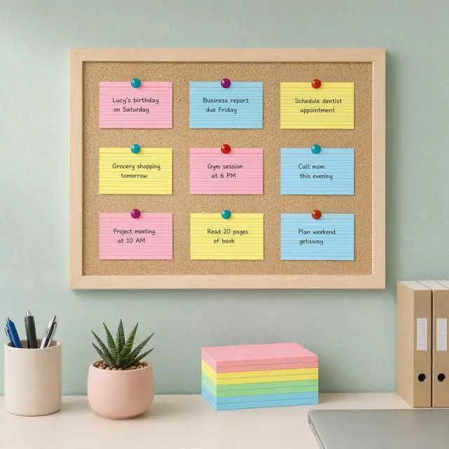 Alt view image 4 of 6 - Colored Index Cards 3x5, 200 Count, 180gsm Heavy Flash Cards for Studying | Ruled Index Cards, Heavy Note Cards for Office, College, Home Organization, 4 Color (50 Sheets Each)