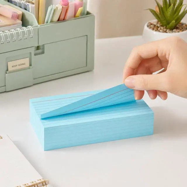 Alt view image 5 of 6 - Colored Index Cards 3x5, 200 Count, 180gsm Heavy Flash Cards for Studying | Ruled Index Cards, Heavy Note Cards for Office, College, Home Organization, 4 Color (50 Sheets Each)