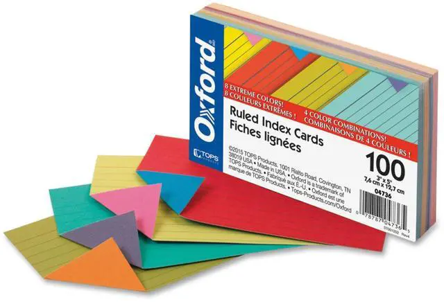 Alt view image 3 of 3 - Extreme Index Cards, 3 x 5 Inches, Assorted Colors, 100 per pack (04736)