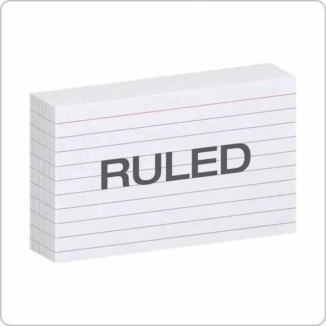 Alt view image 2 of 7 - Ruled Index Cards, 3" x 5", White, 1,000 Cards (10 Packs of 100) (31)