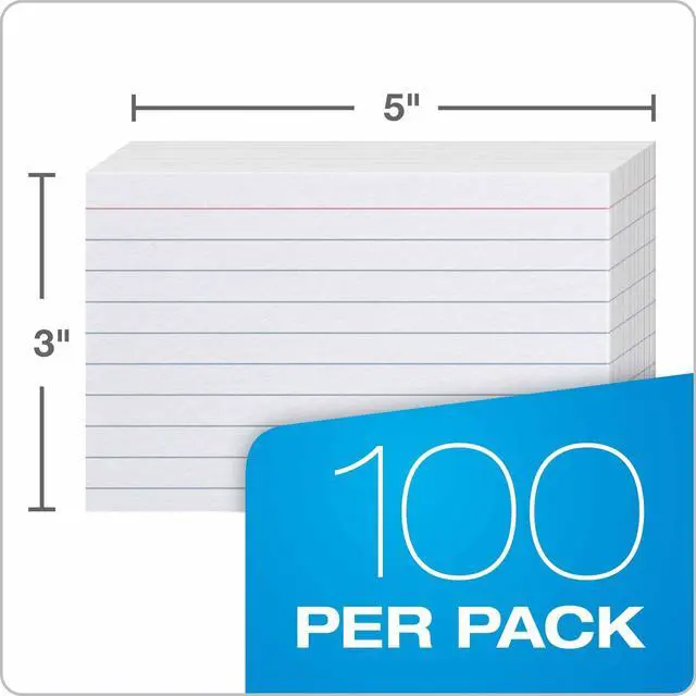 Alt view image 3 of 7 - Ruled Index Cards, 3" x 5", White, 1,000 Cards (10 Packs of 100) (31)