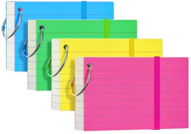 Main image of Index Cards 3x5, 200 Count, Flash Cards with Ring, Index Cards with Ring | Ruled Note Cards with Ring, Flash Cards for Studying, 3x5 Note Cards for Office, Home, College