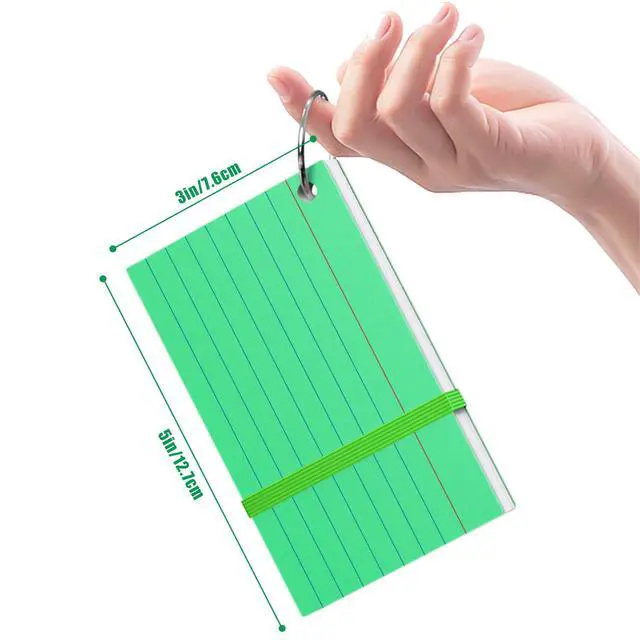 Alt view image 2 of 5 - Index Cards 3x5, 200 Count, Flash Cards with Ring, Index Cards with Ring | Ruled Note Cards with Ring, Flash Cards for Studying, 3x5 Note Cards for Office, Home, College