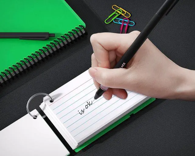 Alt view image 4 of 5 - Index Cards 3x5, 200 Count, Flash Cards with Ring, Index Cards with Ring | Ruled Note Cards with Ring, Flash Cards for Studying, 3x5 Note Cards for Office, Home, College