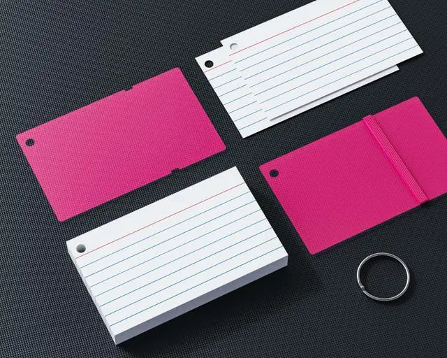 Alt view image 5 of 5 - Index Cards 3x5, 200 Count, Flash Cards with Ring, Index Cards with Ring | Ruled Note Cards with Ring, Flash Cards for Studying, 3x5 Note Cards for Office, Home, College