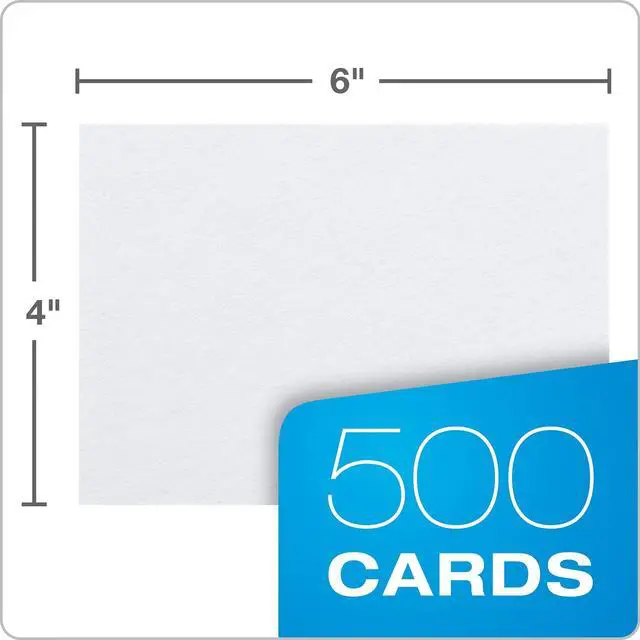 Alt view image 3 of 6 - Index Cards, Index Cards, Blank on Both Sides, White, Cards (40177), 4x6,100 Count (Pack of 5)