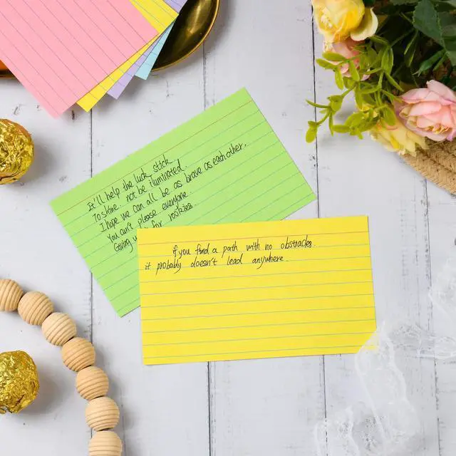 Alt view image 4 of 7 - Index Cards 3x5, Ruled Flash Cards for Studying, Colored Note Cards Study Cards, 210 pcs Flashcards for Office and School Suplplies