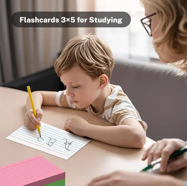 Alt view image 6 of 7 - Colored Index Cards 3x5 Inch, 250 Count Ruled Flash Cards for Studying | Multilcolor Notecards Lined Flash Cards Bulk, Neon Flashcards Note Cards, 3x5 Index Cards for School Home Office50 Pack Of 5