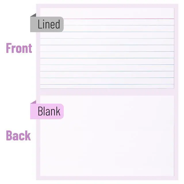 Alt view image 3 of 7 - Lined Index Cards, 3x5, 100 Cards, Flash Cards, Note Cards | Index Card