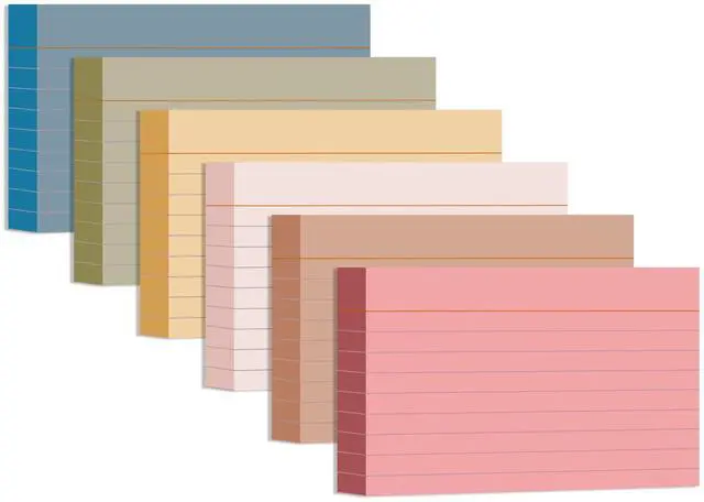 Main image of 3x5 Index Cards Ruled Lined, 216 Pcs Flash Cards Study Cards for Learning and Studying, Lined Ruled Notecards for Home, School Supplies,Aesthetic Vintage Self Note Taking and Studying-Neutral Colors