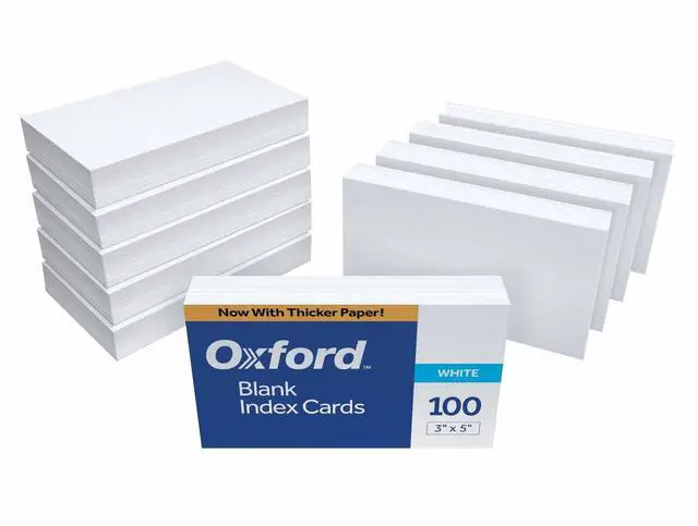 Main image of 30 (1000 PK) Blank Index Cards, 3" x 5", White, 1,000 Cards (10 Packs of 100) (30)