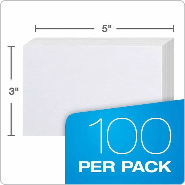 Alt view image 3 of 7 - 30 (1000 PK) Blank Index Cards, 3" x 5", White, 1,000 Cards (10 Packs of 100) (30)