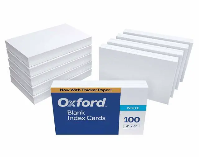 Main image of Blank Index Cards, 4 x 6 Inches, White, 10 Packs of 100 (40)