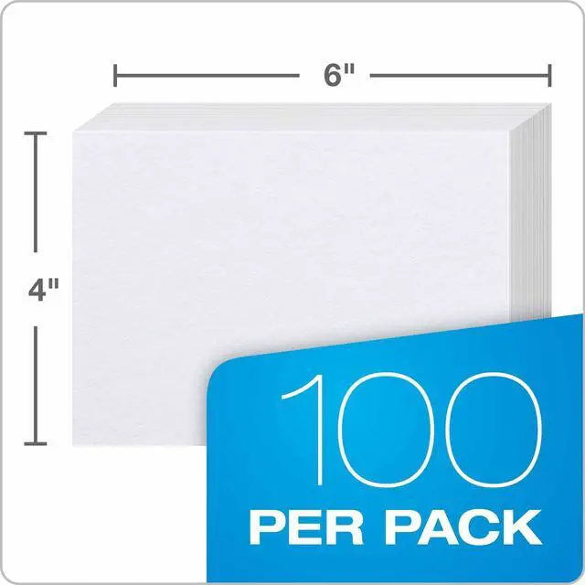 Alt view image 3 of 7 - Blank Index Cards, 4 x 6 Inches, White, 10 Packs of 100 (40)