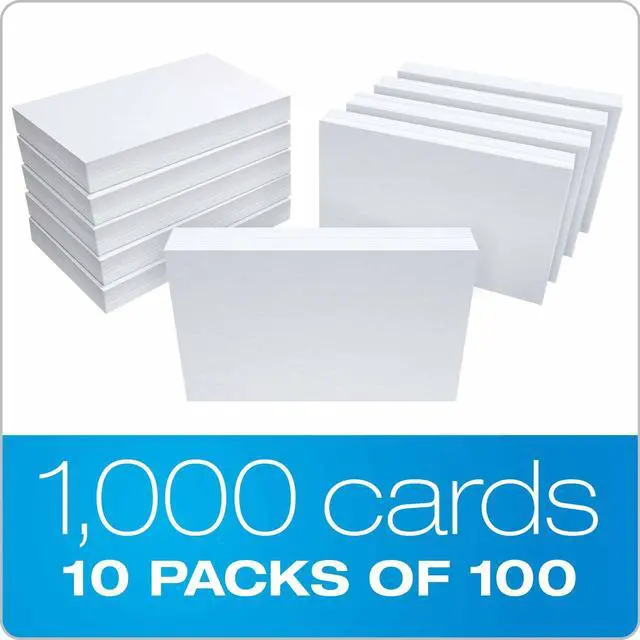 Alt view image 4 of 7 - Blank Index Cards, 4 x 6 Inches, White, 10 Packs of 100 (40)