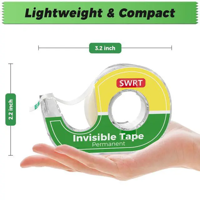 Alt view image 6 of 7 - Invisible Tape with Dispensers, 3/4 in x 800 in, 6 Rolls, Matte Finish | Matte Invisible Finish, Writable Surface, Smooth Cutting, Clean Look for Gift Wrapping, Office, School & Home Use
