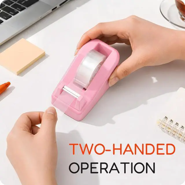 Alt view image 5 of 7 - Lightweight Desktop Tape Dispenser, 6 Rolls Tape, 1-Inch Core | Transparent Tape Holder with Stable Non-Skid Base, 0.71 in x 1000 in Each Roll, for Office, Home & School Use