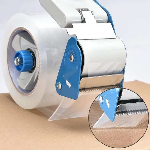 Alt view image 4 of 7 - Packing Tape Dispenser Gun (2 Packs) Pacific Mailer 2 Inch Tape Gun Dispenser with 2 Inch Carton Packing Tape, Lightweight Industrial Side Loading Tape Dispenser - Blue